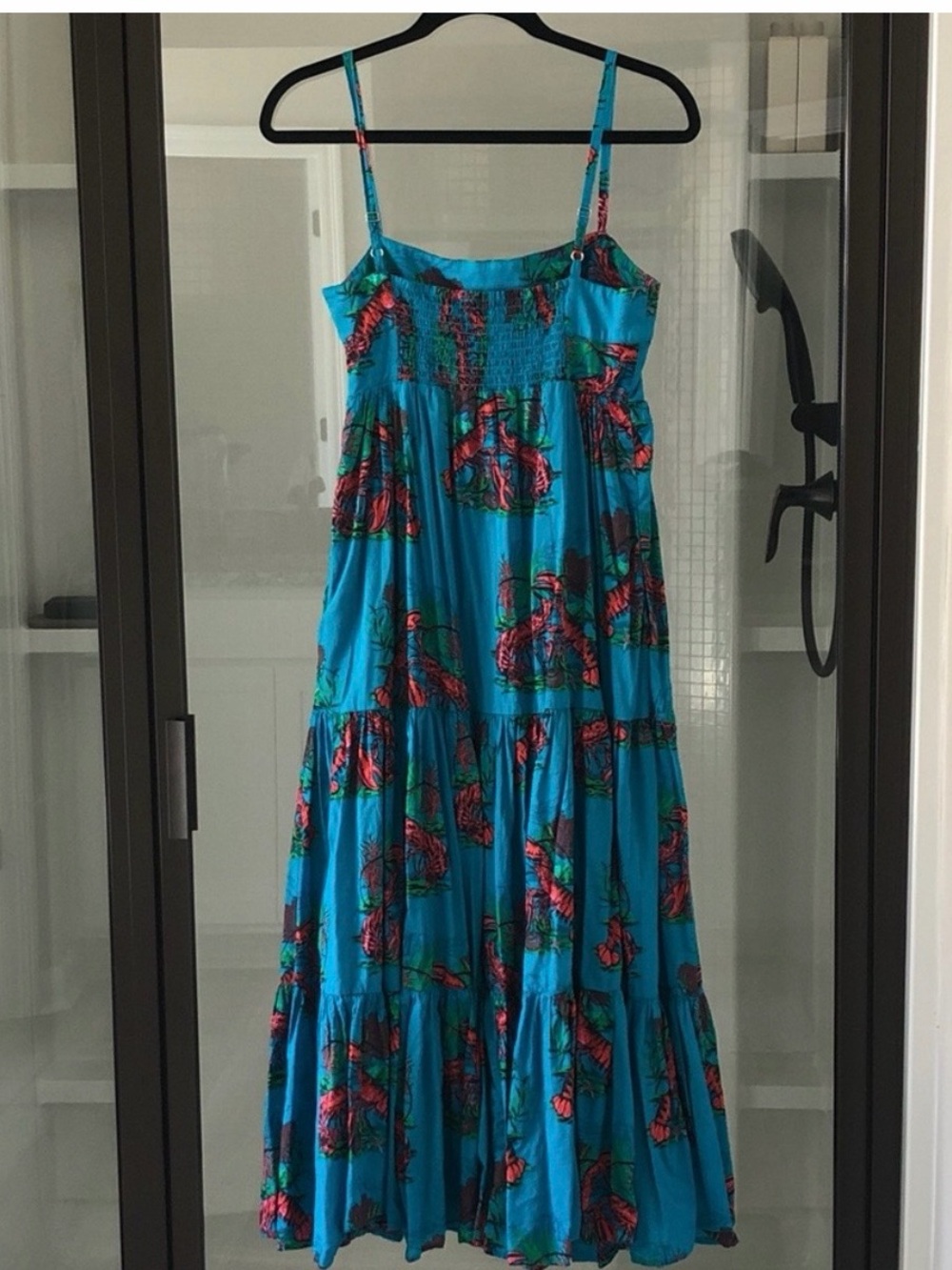 J. Crew Blue Floral Print Maxi Dress - Picture 2 of 4